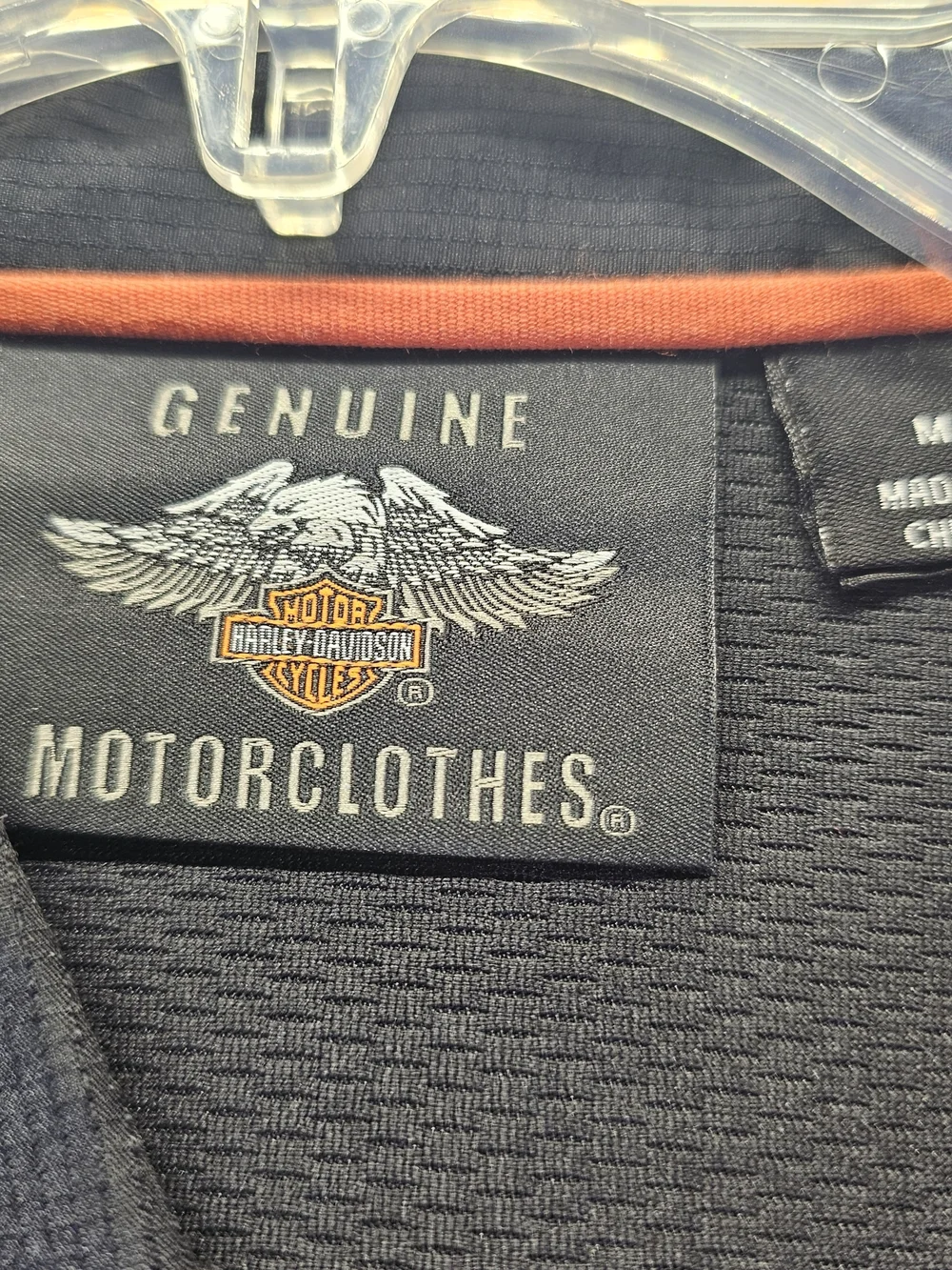 Harley Davidson Performance Shirt Mens Medium Black Button Up Short Sleeve Logo - Picture 2 of 6